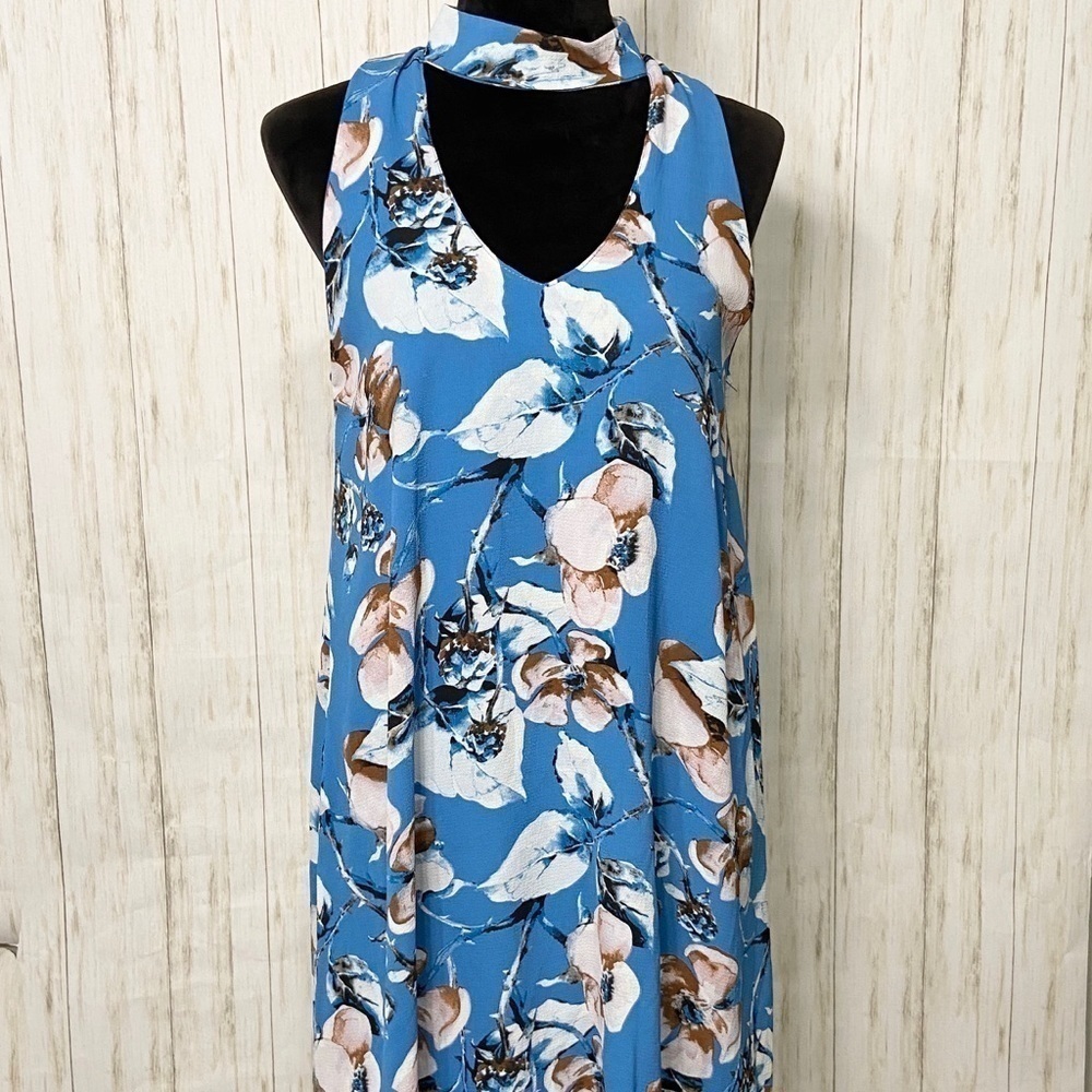 Peppermint Happy Blues shift choker floral dress NWT size small - Picture 6 of 12